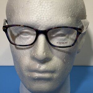 Coach HC6065 5288 Eyeglass Frames Purple Confetti 51mm w/Case   NEW!